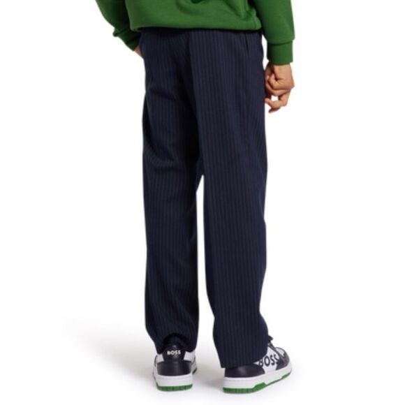 BOSS - Pinstripe Dress Pants - Navy - Picture 4 of 8